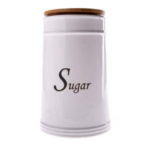Biela keramická dóza na cukor Dakls, 2480 ml