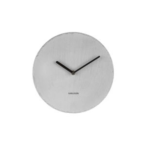 Sivé nástenné bridlicové hodiny Karlsson Slate, Ø 25 cm