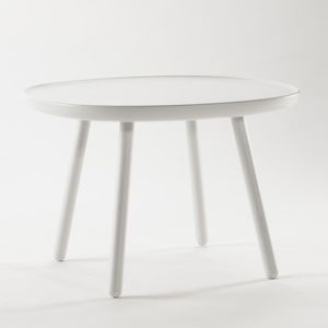 Biely stolík z masívu EMKO Naïve, ø 64 cm