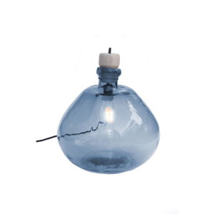 Modré svietidlo z recyklovaného skla Surdic Tropez, ø 22 cm
