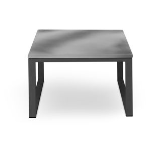 Sivý exteriérový stôl v betónovom dekore a v čiernom ráme Calme Jardin Nicea, dĺžka 60 cm