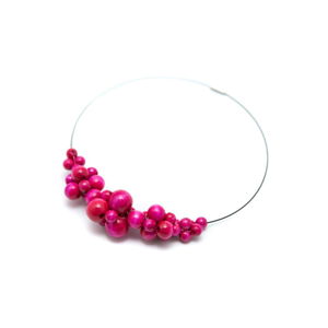 Drevený ružový náhrdelník Ko-ra-le Foam