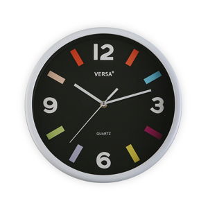 Biele nástenné hodiny Versa Moderna Black