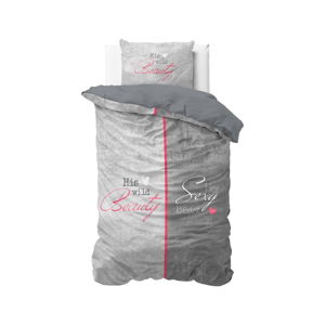 Obliečky na jednolôžko z čistej bavlny Sleeptime Beauty and the Beast, 140 × 220 cm
