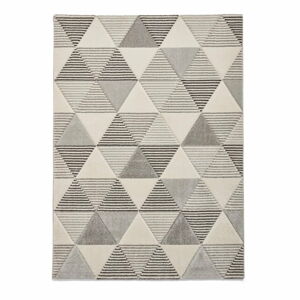 Sivý koberec Think Rugs Brooklyn Geo, 160 x 220 cm