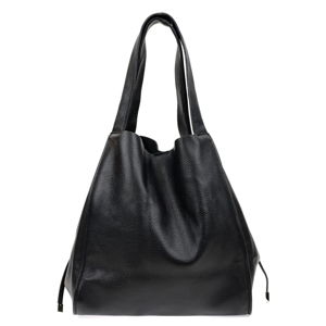 Čierna kožená nákupná taška Isabella Rhea