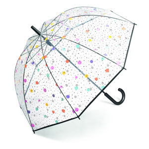 Dámsky transparentný tyčový dáždnik Ambiance Dots And Stars, ⌀ 95 cm