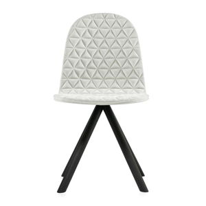 Krémovobiela stolička s čiernymi nohami IKER Mannequin Triangle