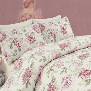Ružové obliečky na dvojlôžko Care, 200 × 220 cm