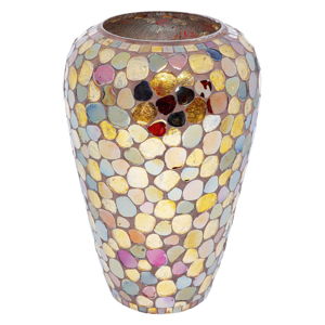 Sklenená farebná váza Kare Design Mosaic Pebbels, výška 30 cm