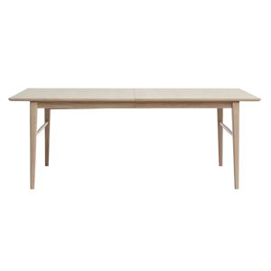 Rozkladací jedálenský stôl z dreva bieleho duba Unique Furniture Rocca, 90 × 170/260 cm