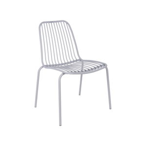 Sivá stolička vhodná do exteriéru Leitmotiv Lineate