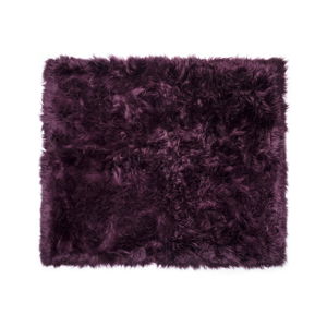 Tmavovínový koberec z ovčej kožušiny Royal Dream Zealand, 130 × 150 cm