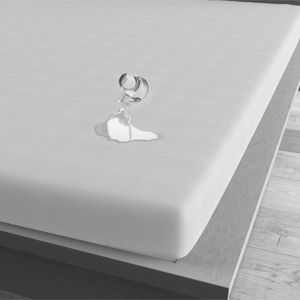 Biela vodoodolná plachta na jednolôžko Sleeptime, 80 × 200 cm