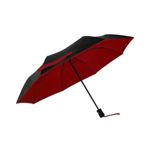 Červeno-čierny vetruodolný dáždnik s UV ochranou Ambiance, ⌀ 97 cm