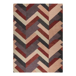 Červeno-sivý ručne tkaný koberec Flair Rugs Salon, 200 x 290 cm