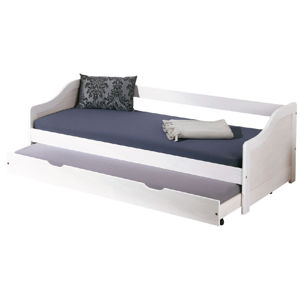 Biela drevená jednolôžková posteľ 13Casa Leon White, 90 x 190 cm