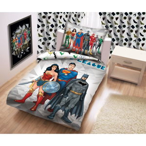 Bavlnené detské obliečky Halantex Justice League, 140 x 200 cm