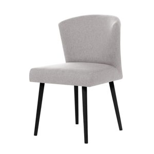 Svetlosivá jedálenská stolička s čiernymi nohami My Pop Design Richter