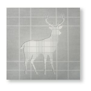 Nástenný obraz Graham & Brown Tartan Stag Silhouette, 60 x 60 cm