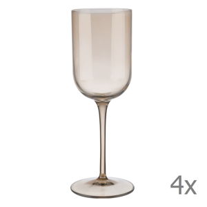 Súprava 4 hnedých pohárov na biele víno Blomus Mira, 280 ml