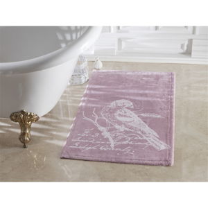Fialová kúpeľňová predložka zo 100% bavlny Cuckoo, 70 × 120 cm