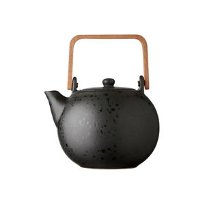Čierna kameninová kanvička na čaj Bitz Basics Black, 1,2 l