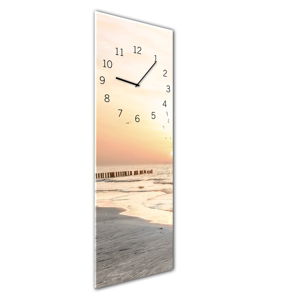 Nástenné hodiny Styler Glassclock Beach, 20 × 60 cm