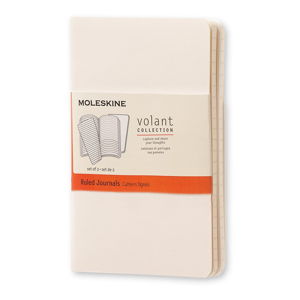 Biely linajkový zápisník Moleskine Volant, 80 strán