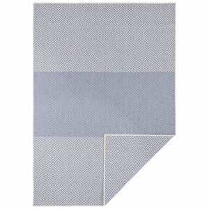 Modro-krémový obojstranný koberec vhodný aj do exteriéru Bougari Borneo, 80 x 150 cm