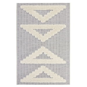 Sivý koberec Mint Rugs Handira Triangles, 170 × 115 cm