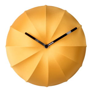 Žlté nástenné hodiny Karlsson Stretch, ø 40 cm