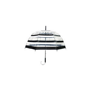 Transparentný tyčový dáždnik Ambiance Birdcage Stripes, ⌀ 85 cm