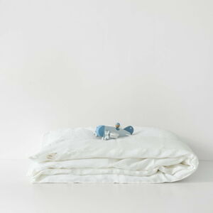 Detské biele ľanové obliečky Linen Tales Nature, 140 x 200 cm