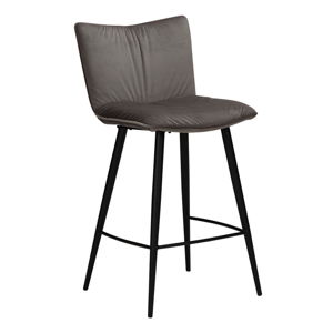 Sivá zamatová barová stolička DAN-FORM Denmark Join, výška 103 cm