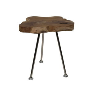 Odkladací stolík z teakového dreva HSM Collection, ⌀ 40 cm