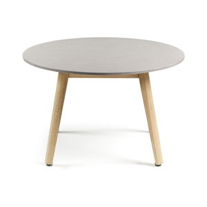 Jedálenský stôl so svetlosivou doskou La Forma Glow, Ø 65 cm