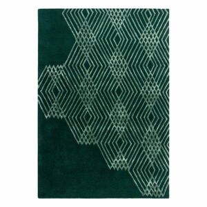 Zelený vlnený koberec Flair Rugs Diamonds, 120 x 170 cm