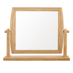 Zrkadielko s dreveným rámom Table Mirror, 9 cm
