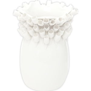 Biela porcelánová váza Mauro Ferretti Tulip, výška 25 cm