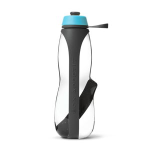 Sivo-modrá športová filtračná fľaša s binchotanom Black + Blum Eau Good Duo, 700 ml