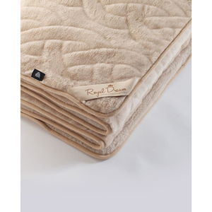 Hnedá deka z ťavej vlny Royal Dream Camel Lines, 140 x 200 cm