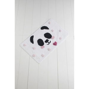 Čierno-biela kúpeľňová predložka Crasso Panda, 100 × 60 cm