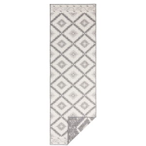 Sivo-krémový vonkajší koberec NORTHRUGS Malibu, 80 x 250 cm