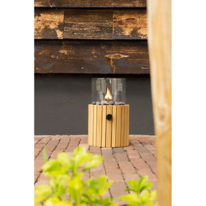 Plynová lampa z tíkového dreva Cosi Scoop Timber, výška 30 cm