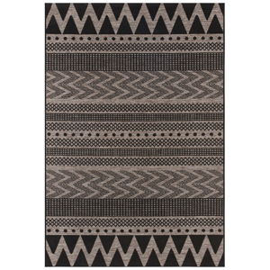 Čierno-béžový vonkajší koberec NORTHRUGS Sidon, 70 x 140 cm