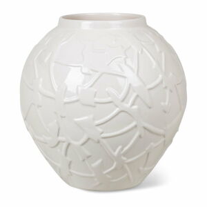 Biela kameninová váza Kähler Design Relief, výška 20 cm