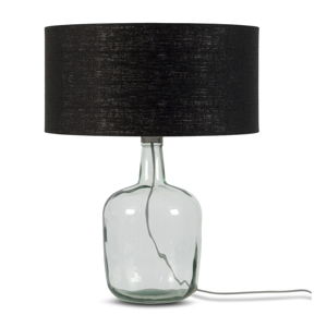 Stolová lampa s čiernym tienidlom a konštrukciou z recyklovaného skla Good&Mojo Murano, ⌀ 47 cm