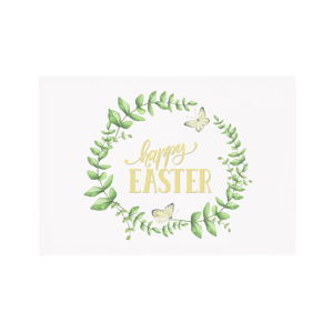 Sada 2 zeleno-bielych prestieraní Apolena Happy Easter, 33 × 45 cm