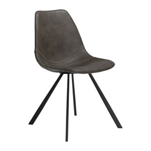 Sivá jedálenská stolička z eko kože DAN–FORM Denmark Pitch